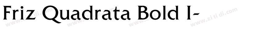 Friz Quadrata Bold I字体转换